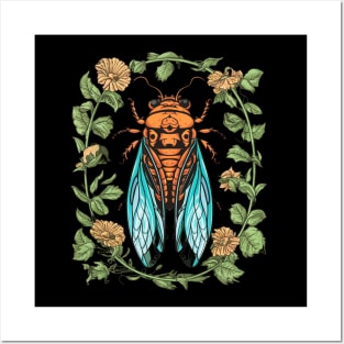 cute cicada Posters and Art